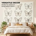 thumbnail image 5 of XaaKee Tapestry Wall Hanging, Butterfly Collection Vintage Nature White Butterflies Wall Tapestry, High-Quality Polyester Large Wall Tapestry For Bedroom Living Room, 60x40Inch, 5 of 9