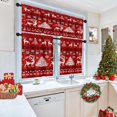 thumbnail image 3 of Christmas Tree Deer Kitchen Curtains with Valance and Tier Sets 36 Inch, 3 Pieces Red Snow Snowflake Rod Pocket Drapes Window Treatment Curtains for Kitchen Over Sink Bed Room Decor, 3 of 6