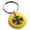 Gold, variant on Stainless Steel Pattee Iron Cross Circlet Engraved Small Medallion Circle Charm Keychain Keyring