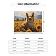 thumbnail image 5 of Naloa Cute Corgi Sunflower Flannel Blankets - Thick and Warm Blanket for Winter, Soft Fuzzy Plush King Blanket for All Seasons80"x60", 5 of 6