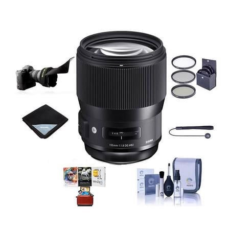 UPC: 0192223065178 | 135mm f/1.8 DG HSM ART Lens for Sony E  Black  Bundle with ProOptic 82mm Filter Kit  Flex Lens Shade  Cleaning Kit  Lens Wrap  Lens Cap Tether  Mac Software Kit