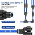 thumbnail image 4 of Uxcell Y Shape Plastic Push to Connect Fittings Ways Tube Connect Push Tube Fit Pneumatic Quick Fittings 3/8 Inch, 4 of 7