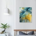 thumbnail image 3 of COMIO Tropical Leaves Pictures Wall Art: Abstract Palm Tree Prints Leaf Canvas Artwork Fern Botanical Watercolor Painting for Modern Living Room Bathroom Bedroom Ready to Hang, 3 of 4
