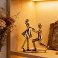 thumbnail image 2 of Yihuala Exquisited Metal Couple Figurine Statue With Romance Design For Tabletop Decoration Shelf Display Sculpture Figure, 2 of 16