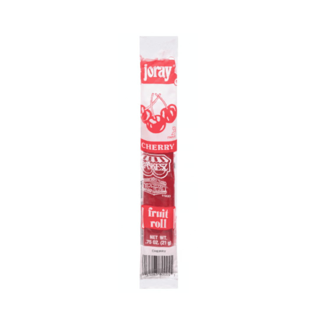 Variety Pack Fruit Roll Joray - 4 Delicious Flavors (Raspberry, Apricot, Strawberry, Cherry) 5 Each Flavor, 20 Pack - 0.75 Oz - Soft & Chewy Fruit Leather - Snack for Kids & Adults