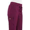 thumbnail image 3 of koi classics women's morgan yoga style scrub pant small tall merlot, 3 of 3
