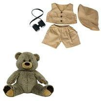 Grizzly Bear 16 Inch with Safari Outfit Plush Toy - Jungle Explorer Outfit Stuffed Animal, Gift for Kids
