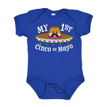 

Inktastic My First Cinco De Mayo- Sombrero and Mustache Gift Baby Boy or Baby Girl Bodysuit