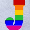 thumbnail image 2 of CafePress - Rainbow Letter J - Cute Infant Baby Football Bodysuit, 2 of 3