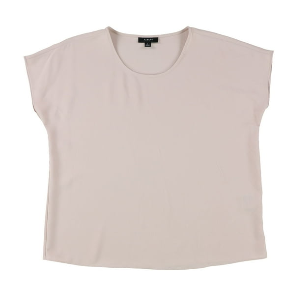 Alfani Womens Solid Scoop Neck Basic T-Shirt, Pink, Large