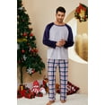 thumbnail image 3 of U2SKIIN Matching Pajamas for Couples, Plaid Ultra Soft Pullover Pjs Set for Men Warm Loungewear（Navy/Navy White Plaid，L）, 3 of 4