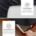 thumbnail image 4 of Juego de sábanas Bedsure Queen Deep Pocket de 21 pulgadas, color negro, suave y refrescante, 4 of 8
