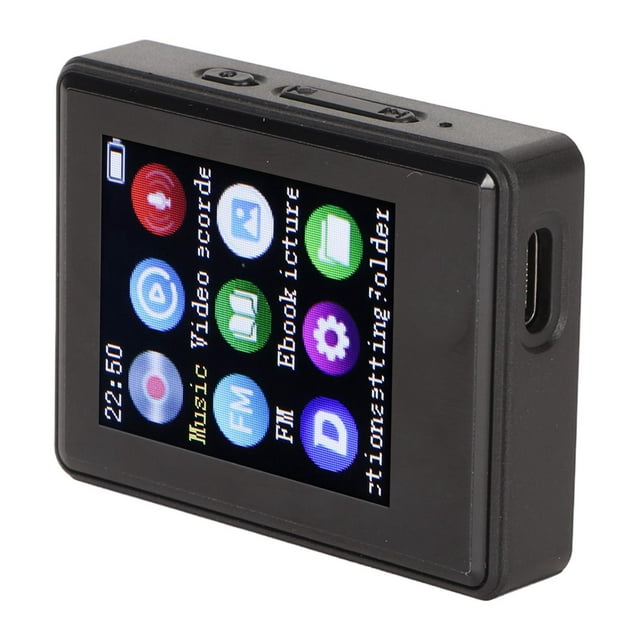 MP3 Player with BT5.0, 1.77in HD Full Touch Screen Music Player, HiFi Lossless Sound, Digital Audio Music Player, Built in Speaker, Support FM Radio Recording Electric Book