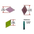thumbnail image 4 of Mosaicos de mica rómbica de 115 g/4 oz (aprox. 200 piezas) Mosaicos de mica translúcidos Materiales para manualidades de bricolaje Candelabro/Pantalla de lámpara/Ventana, 4 of 5
