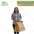 thumbnail image 3 of Paper Bags with Handles – 14 x 08 x 16 Inches Large Brown Paper Shopping Bags, Carryout Paper Gift Bags, Takeout Paper Bags for Food Retail and Merchandise – for Office, Travel, Catering, Party (25), 3 of 7