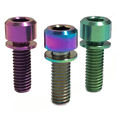 thumbnail image 1 of Tornillo de titanio con cabeza de columna biselada de aleación de titanio para manillar de bicicleta M5x16/18/20 M6x16/18 con freno vertical y junta, 1 of 1