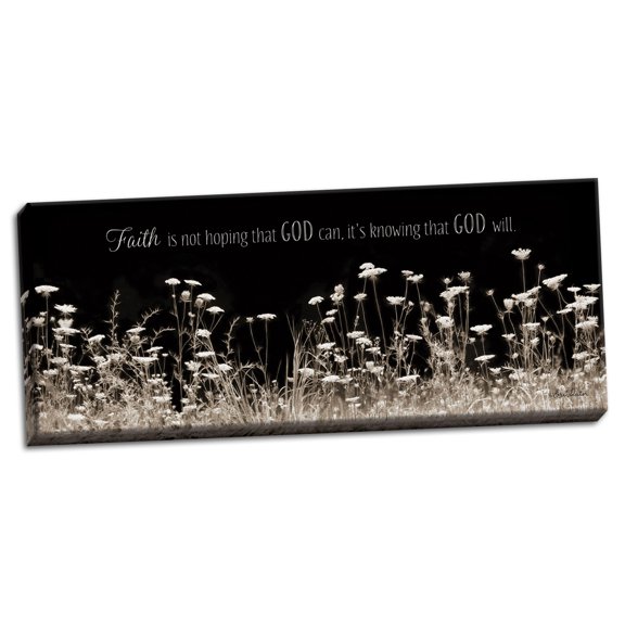 Gango Home Decor Contemporary Faith Is… by Lori Deiter (Ready to Hang); One 20x8in Hand-Stretched Canvas