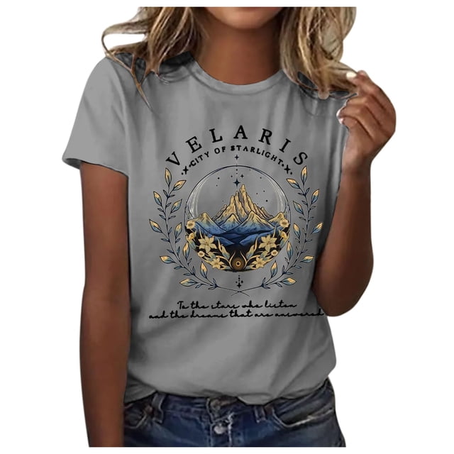 WEAIXIMIUNG T-Shirts Amusants Humour Adulte T-Shirt d'Été Décontracté Imprimé à Manches Courtes Col Rond pour Femmes
