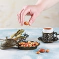 thumbnail image 5 of Crystalia 4.5" Ellipse Traditional Oriental Vintage Metallic Decorative Bowls, Set of 2, 5 of 6
