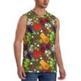 thumbnail image 2 of Xecao Begetable Print Men's Tank Top: Sleek Sleeveless Tee for Casual Sports and Beach Occasions-X-Large, 2 of 7