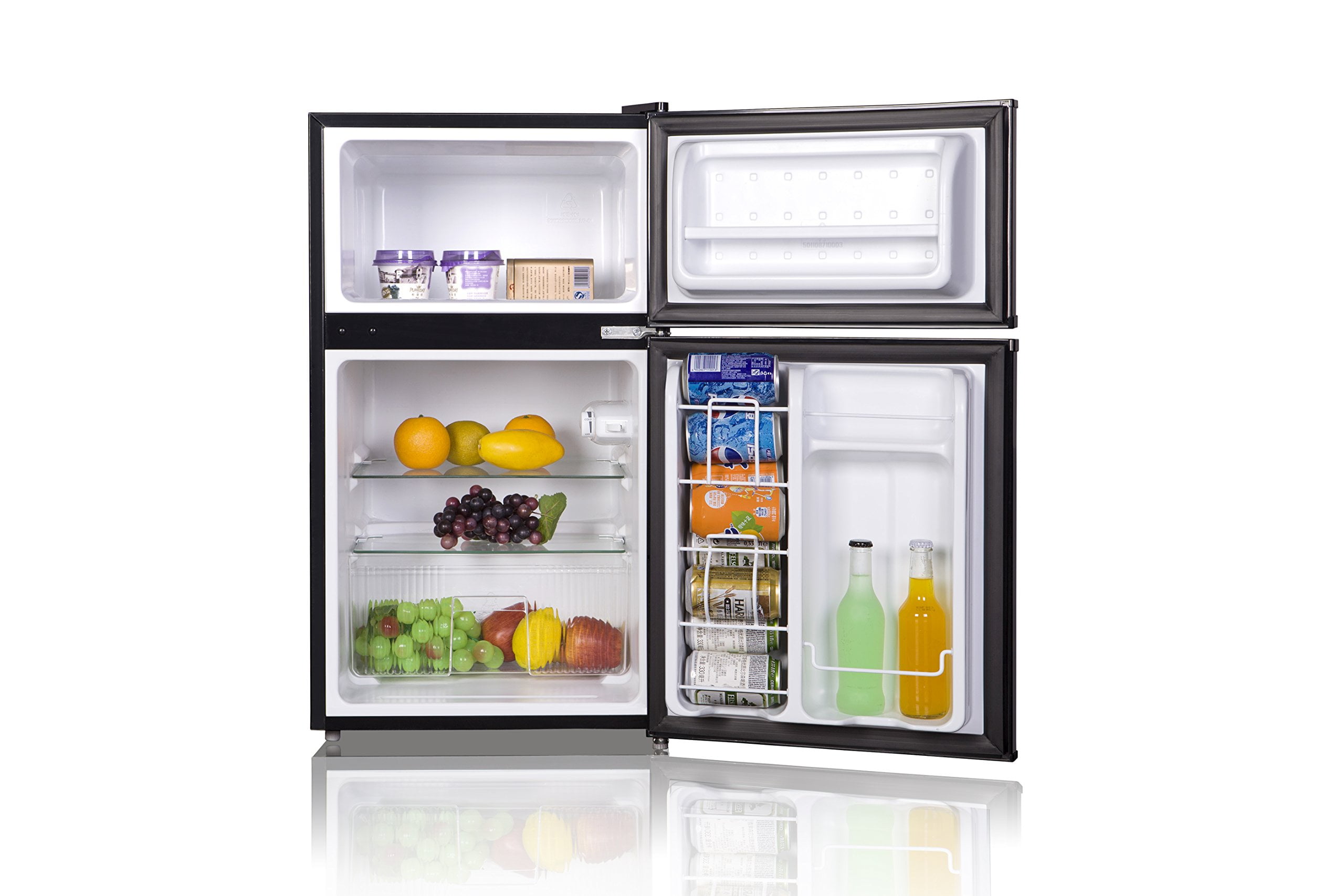 Midea 3.5 cubic foot Compact Refrigerator and Freezer, Black Walmart