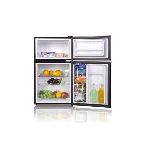 Midea 3.5 cubic foot Compact Refrigerator and Freezer, Black Walmart