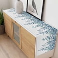 thumbnail image 4 of Eucalyptus Leaves Table Runner 90 Inches Long Farmhouse Dress Scarves, Light Blue Summer Botanical Weeping Dining Tablerunner for Coffee Table/Kitchen Island/Party Décor, 13" x 90", 4 of 8