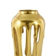 thumbnail image 6 of DecMode 15" Abstract Drip Gold Aluminum Metal Vase with Melting Designed Body, 6 of 14