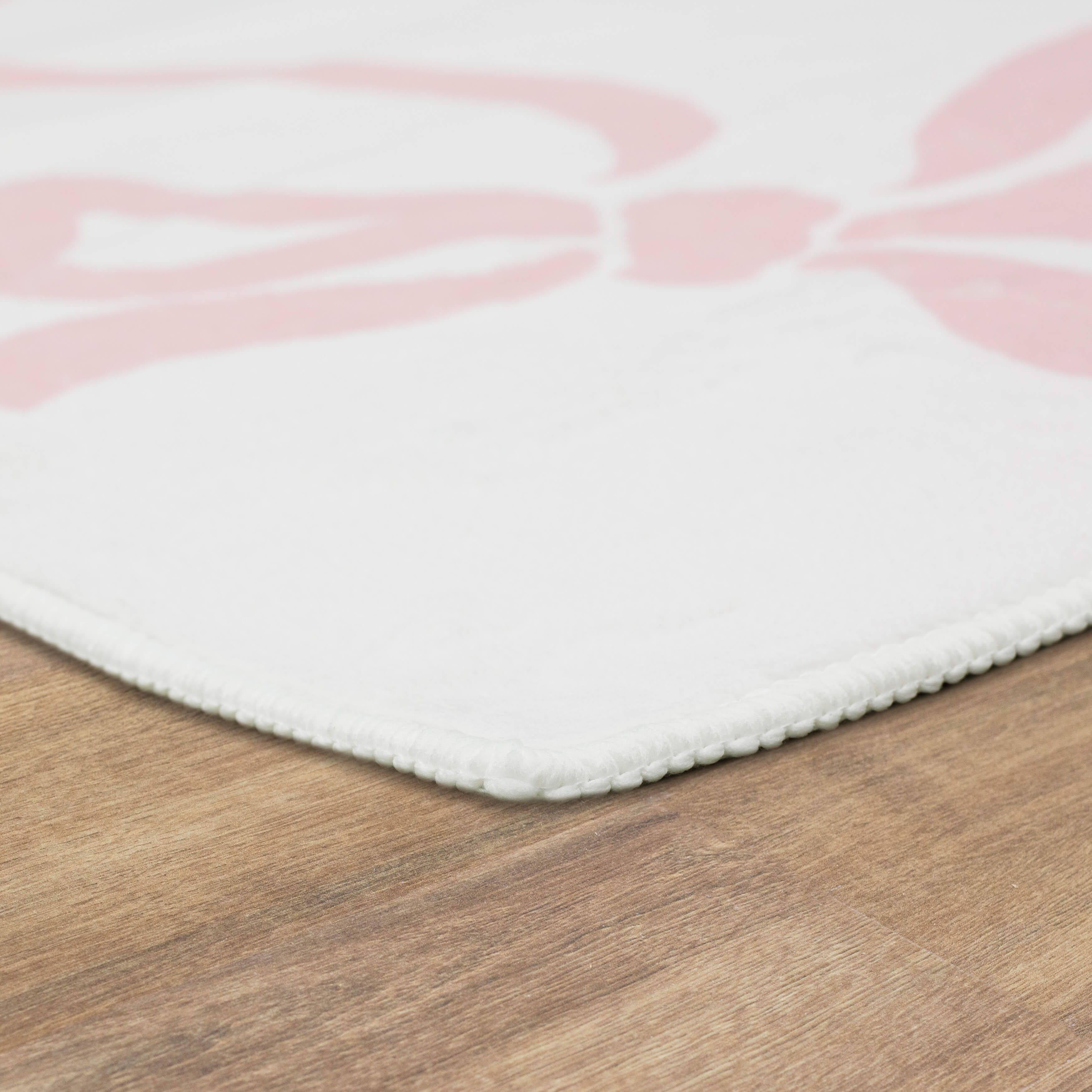 Mohawk Home Kids Collection Ribbons and Bows Low Pile Stain/Fade Resistant Washable Indoor Area Rug, Pink, 5' x 7'