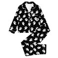 thumbnail image 4 of CONZONE Halloween Pajamas for Toddler Girls Printed Long Sleeve Button Down Tops and Pants Hallowmas Loungewear Soft 2 Piece Girls Pjs Set Size 3-4 Years, 4 of 4