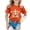 Orange, variant on Girls Sea Turtle Hibiscus Flower T Shirt Minimalist Tropical Print Crewneck Short Sleeve Tee Ocean Beach Vacation Clothes Surfing Summer Top