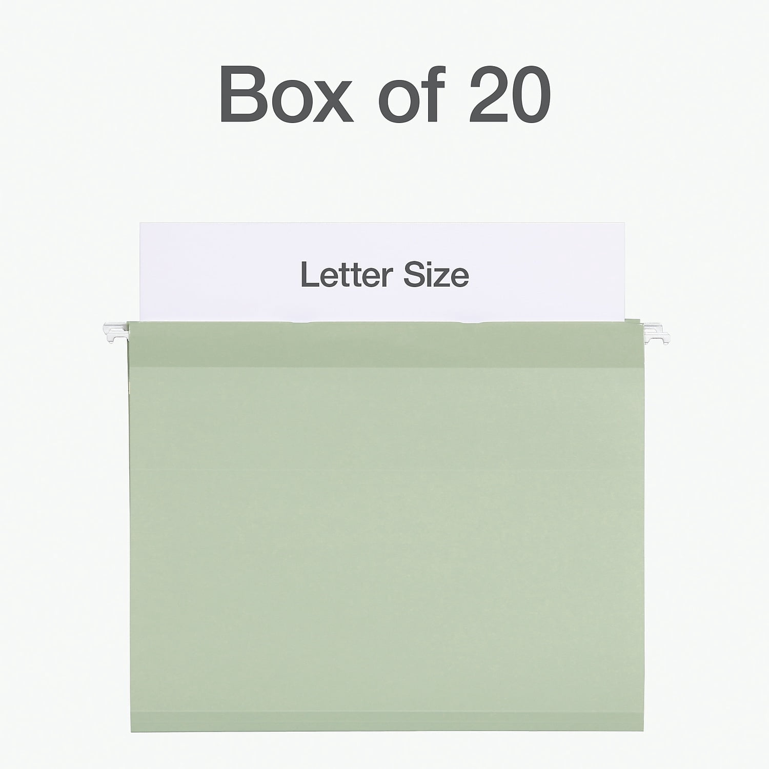 Pendaflex Reinforced Hanging File Folder 3-Tab Letter Sage green 20/Box (1009463)