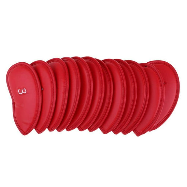 wolftale 12 Pieces Waterproof PU Leather Golf Iron Head Cover Headcover