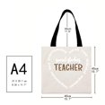 thumbnail image 2 of Tote Bag Teachers Day-Gran Capacidad Lino, 2 of 3