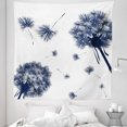 thumbnail image 1 of Dandelion Tapestry, Monochrome Flowers with Flying Blooming Nature Inspiration Botany Theme, Fabric Wall Hanging Decor for Bedroom Living Room Dorm, 5 Sizes, Indigo and White, by Ambesonne, 1 of 1