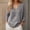 X-Grey345, variant on YMNXA Womens T Shirt Long Sleeve V Neck Solid Color Elegant Fashion Comfortable Basic Top Shirt For Daily Wear,Blue,L