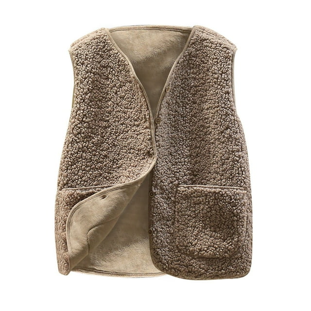 Veste Sans Manches Doublée Chaude pour Femmes Veste d'Extérieur d'Hiver Confortable pour Temps Froid