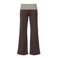 thumbnail image 4 of WERYOUNG Women's Casual Pants Solid Color Elastic Waist Low Rise Trousers Daily Wear Relaxed Fit Straight Leg Pant Home Lounging Soft Breathable Slacks, 4 of 4
