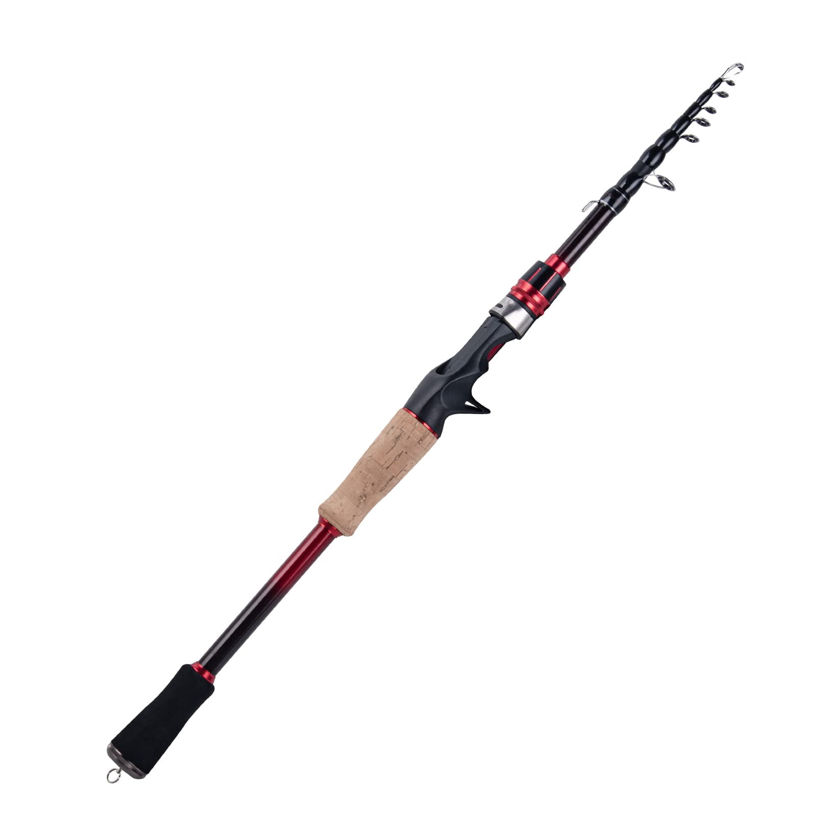 Goture Travel Telescopic Fishing Rod - 24T Carbon Casting & Spinning Rod  with Cork/EVA Grip Handle, Lightweight Portable Bass Fishing Pole for  Freshwater & Saltwater 