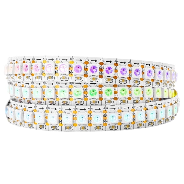 BTF-LIGHTING WS2812B Tira de luces LED 1m 5m 30LEDs/m 60LEDs/m IP30 IP65 IP67 5050SMD Direccionable individualmente PCB blanco negro flexible Tira de píxeles LED a todo color Dream Color DC5V