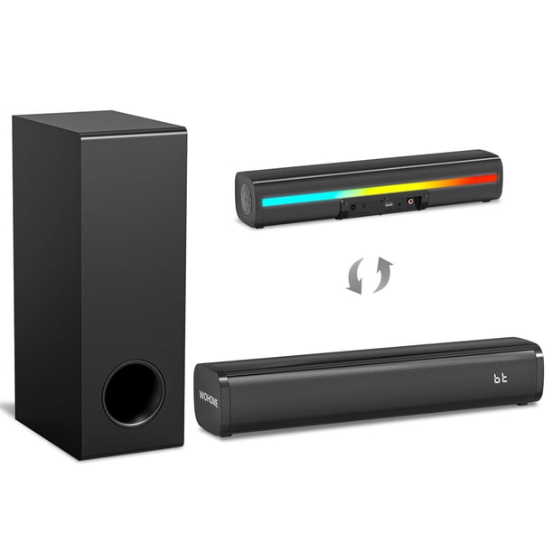 Barra de sonido Wohome S100 con subwoofer para Smart TV 2.1 CH