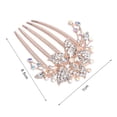 thumbnail image 4 of Visland Hair Comb Long Lasting High-end Shiny Rhinestone Five Teeth Hair Barrette Hair Styling Accessories, 4 of 7