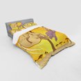 thumbnail image 3 of Ambesonne Cartoon Bedding Set 3 Pcs, and Hippo Ball, Twin, Orange Umber Purple, 3 of 3