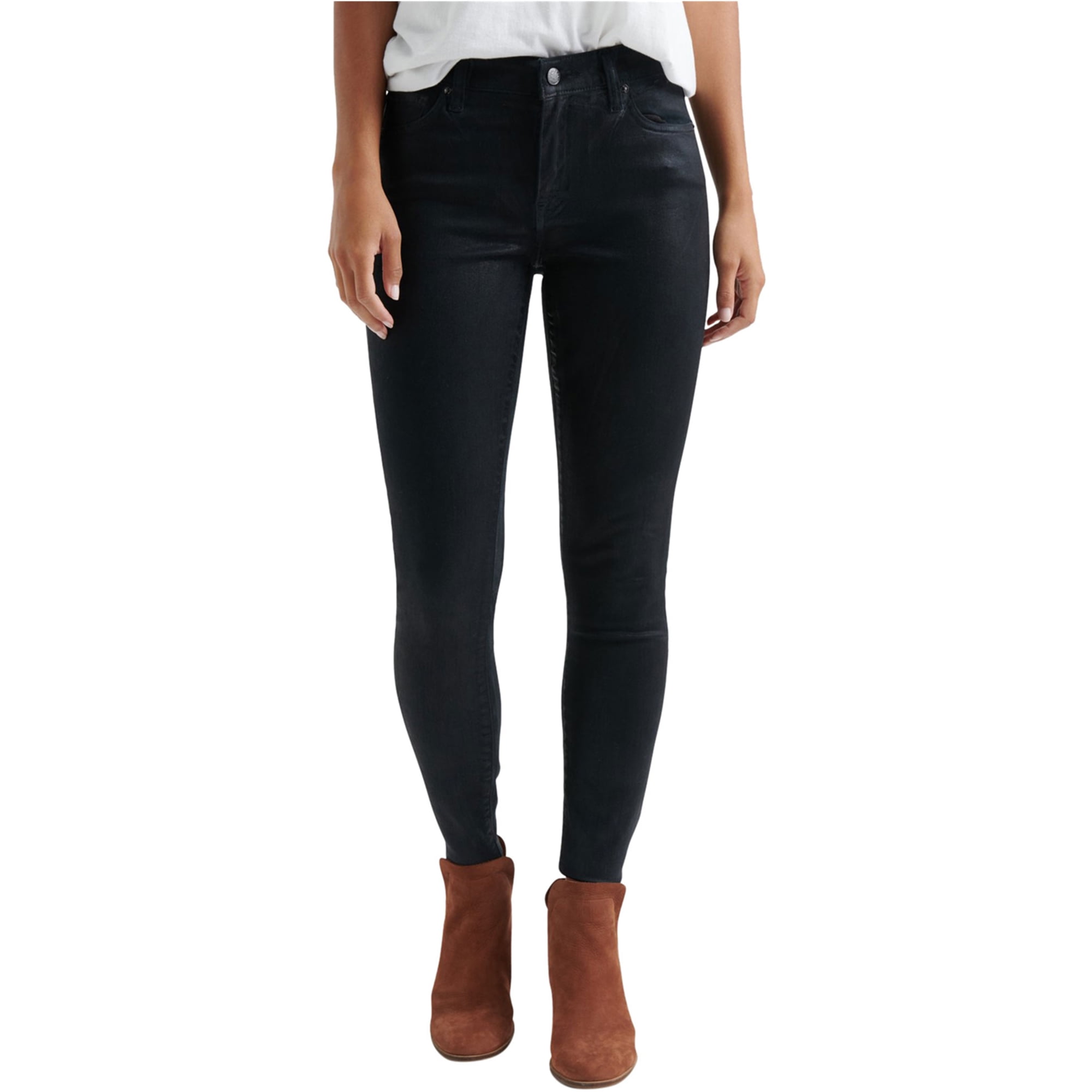 Lucky Brand Womens Ava Coated Skinny Fit Jeans, Black, 30W (US 10 ...