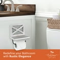 thumbnail image 7 of Autumn Alley White Barn Door Rustic Farmhouse Toilet Paper Holder with Phone Holder Shelf - Farmhouse Bathroom Accessories, 7 of 7