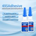 thumbnail image 2 of 20g 495 Instant Quick Drying Glue Strong Glue High Temperature Resistant Adhesive For Metal Plastic PVC Strong Liquid Glue, 2 of 14