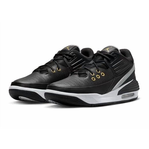 N I-K-E Jo r-dan Max Aura 5 Black/Grey/Gold Mens Size US 12 Basketball Shoes New?