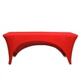 thumbnail image 5 of BalsaCircle 6 Feet Red Fitted Spandex Tablecloth Open Back Rectangle Table Cover Event, 5 of 8