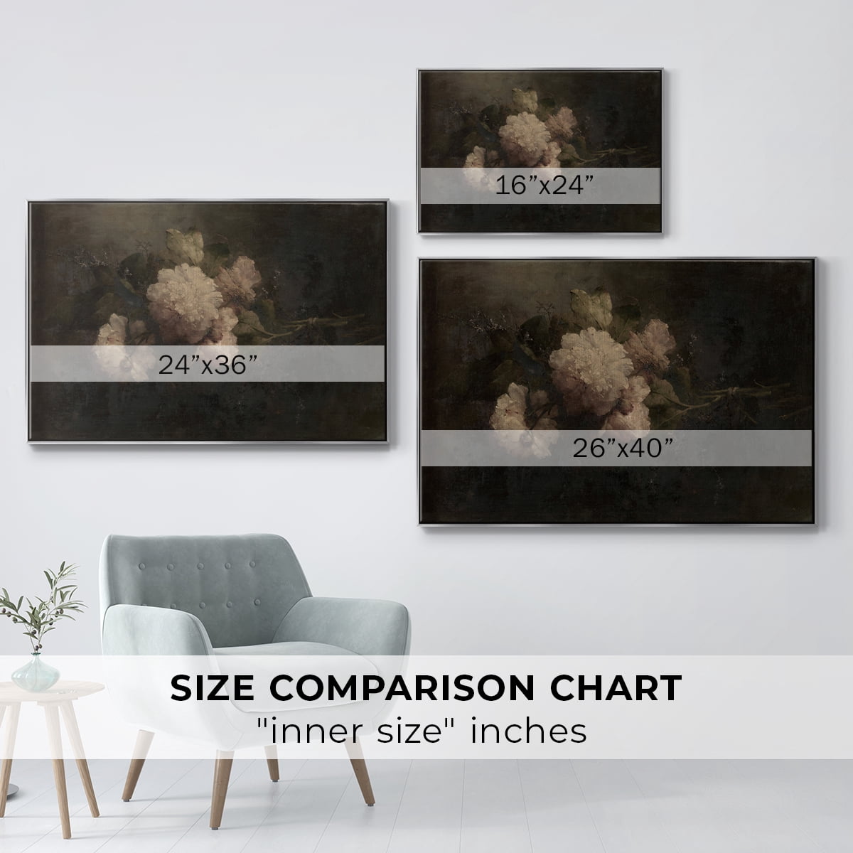 Vintage Botanical Print-XXXIX By Wexford Home Framed in Silver Wood Gallery Wrapped Canvas 25 in. x 37 in.