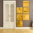 thumbnail image 6 of CCOCC 6Pcs Mirror Stickers,Water Resistant Protection Gym Mirror,Smooth Wall Integration Mirror for Door,Gold,11.81in, 6 of 7